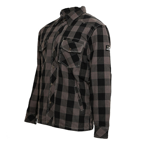Lumberjacke-Big-grau schwarz