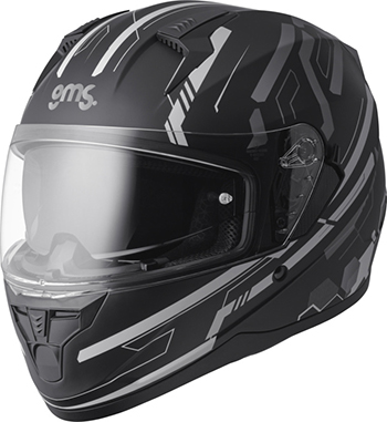 Hexago Helm graphic matt grau